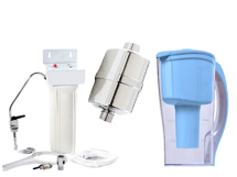 Vattenreningspaket Vattenfilterkanna Underdiskbänkfilter Duschfilter